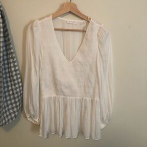 Vestique White Peplum Blouse